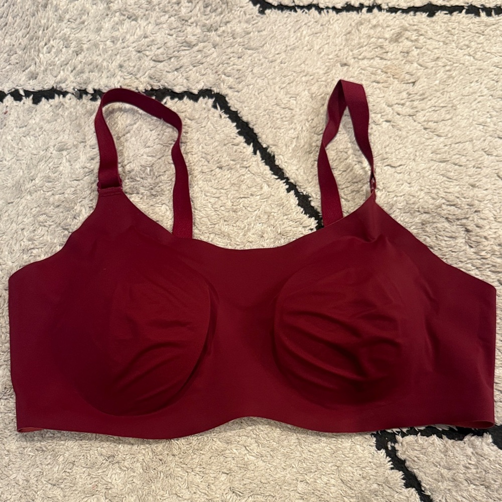 Everyday Seamless Wireless Bra - Wine Red